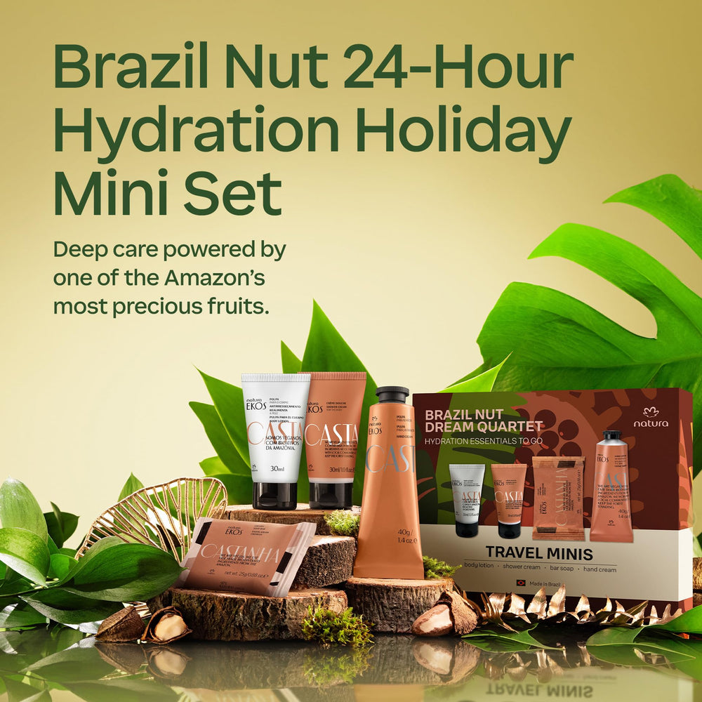 Natura Travel-friendly gift-ready set demonstrates convenient carry-on packaging.