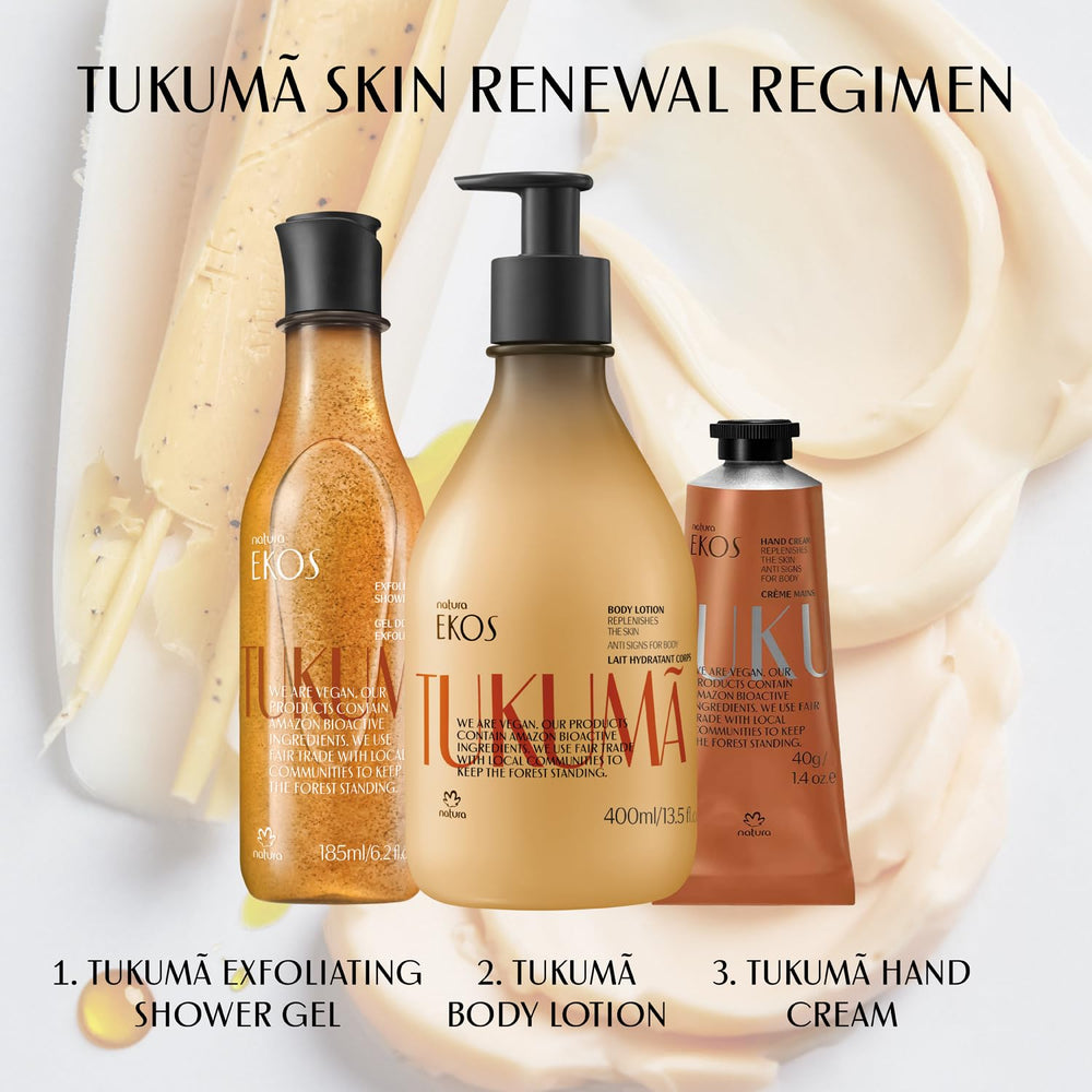 Natura Tukuma Vegan skincare label – 97% natural ingredients, cruelty-free promise.
