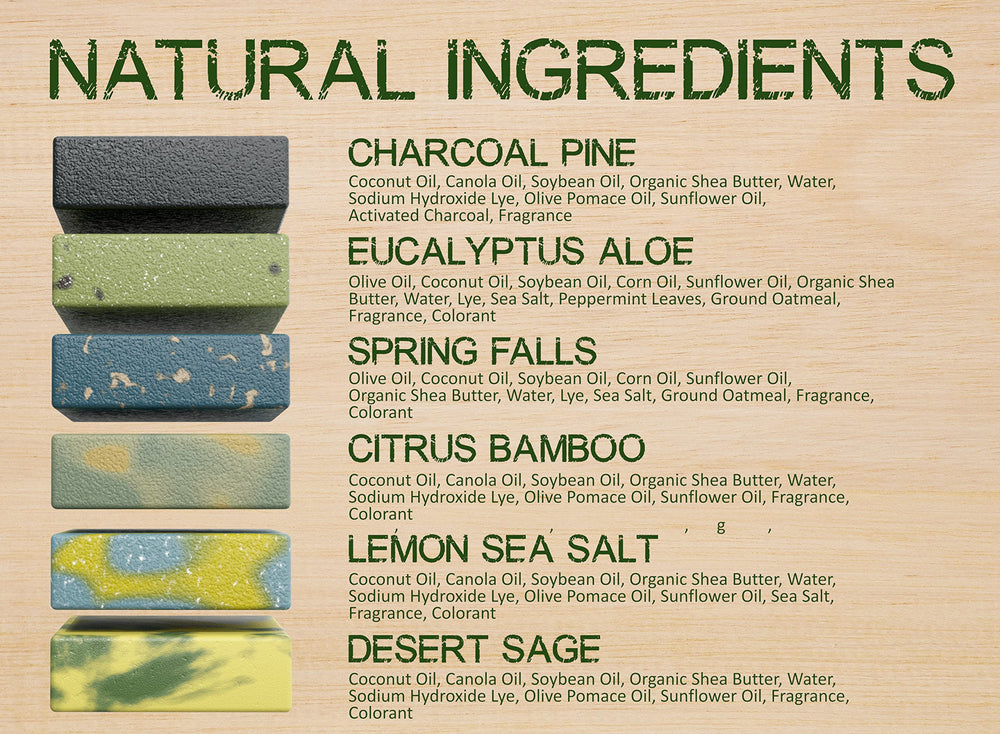Natural American Elements lemon sea salt bar offers bright fragrance and gentle exfoliation.