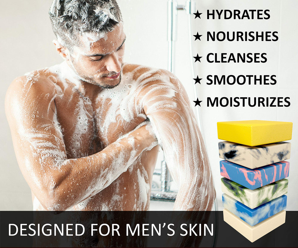 NATURAL AMERICAN SOLDIER closeup ingredients show shea butter and charcoal.