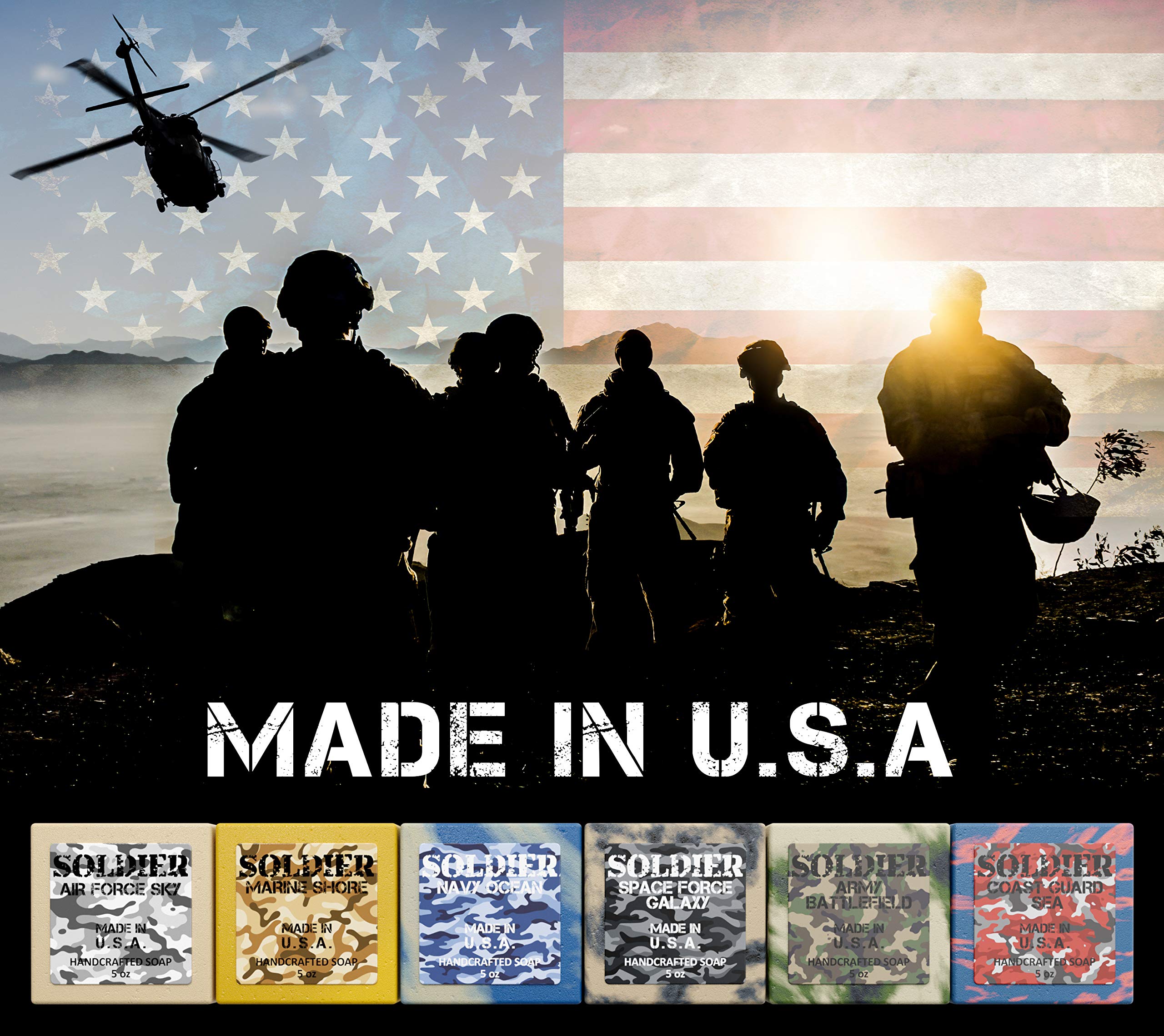 NATURAL AMERICAN SOLDIER cold-process handmade bar ensures quality.