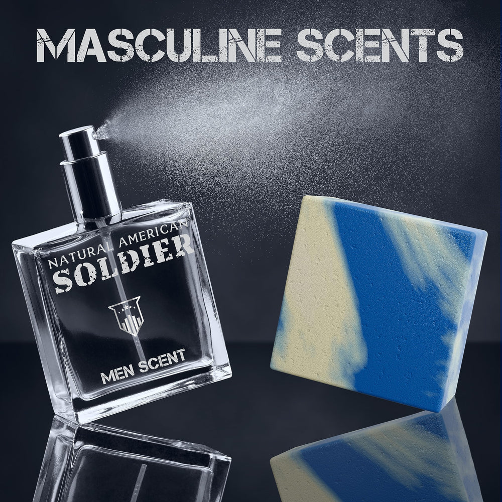 NATURAL AMERICAN SOLDIER soap in hand produces rich lather.