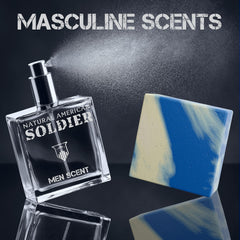NATURAL AMERICAN SOLDIER soap in hand produces rich lather.
