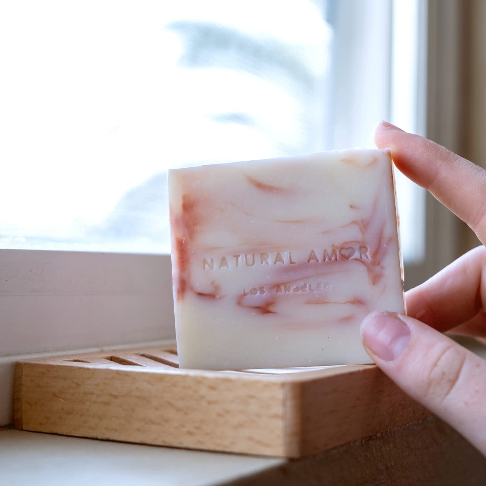 Natural Amor Los Angeles citrus soap bar offers vibrant scent for refreshing showers