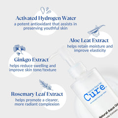 Natural Aqua Gel Cure close-up reveals water-based exfoliant texture.