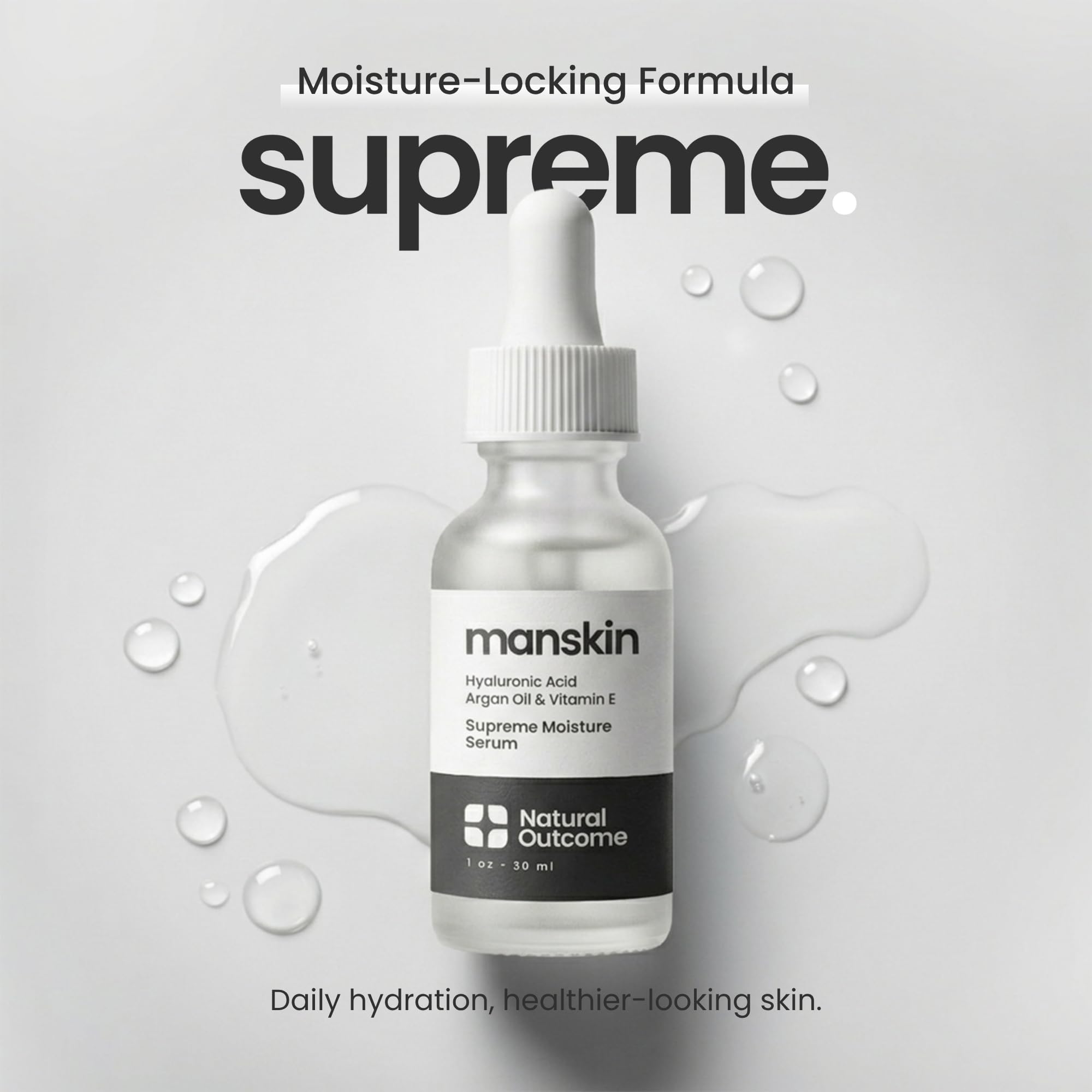 Aplicador de Natural Outcome Man Skin Supreme Serum facilita la aplicación en el rostro.