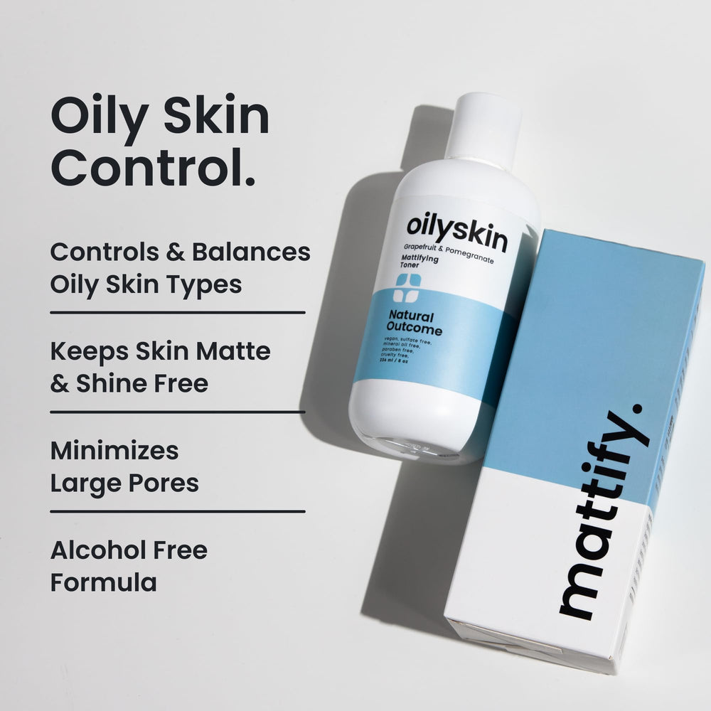 Natural Outcome Oily Skin Toner cotton pad application promotes pore tightening and balanced skin