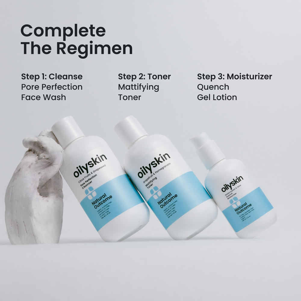 Natural Outcome Oily Skin Toner packaging front view highlights USA made alcohol-free formula