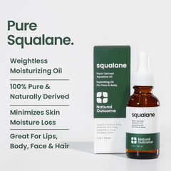 Natural Outcome Pure Squalane Oil on body for deep moisture.