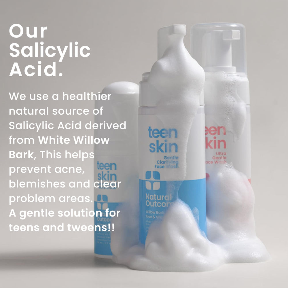 Natural Outcome Teen Skin Face Wash with aloe vera—calms and hydrates during cleansing.