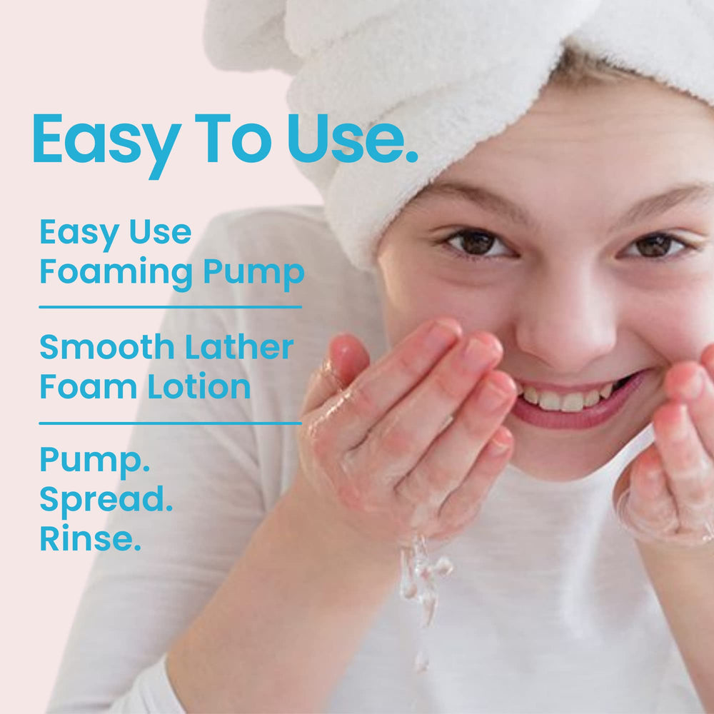 Natural Outcome Teen Skin Face Wash with witch hazel—cleanses and balances oil gently.