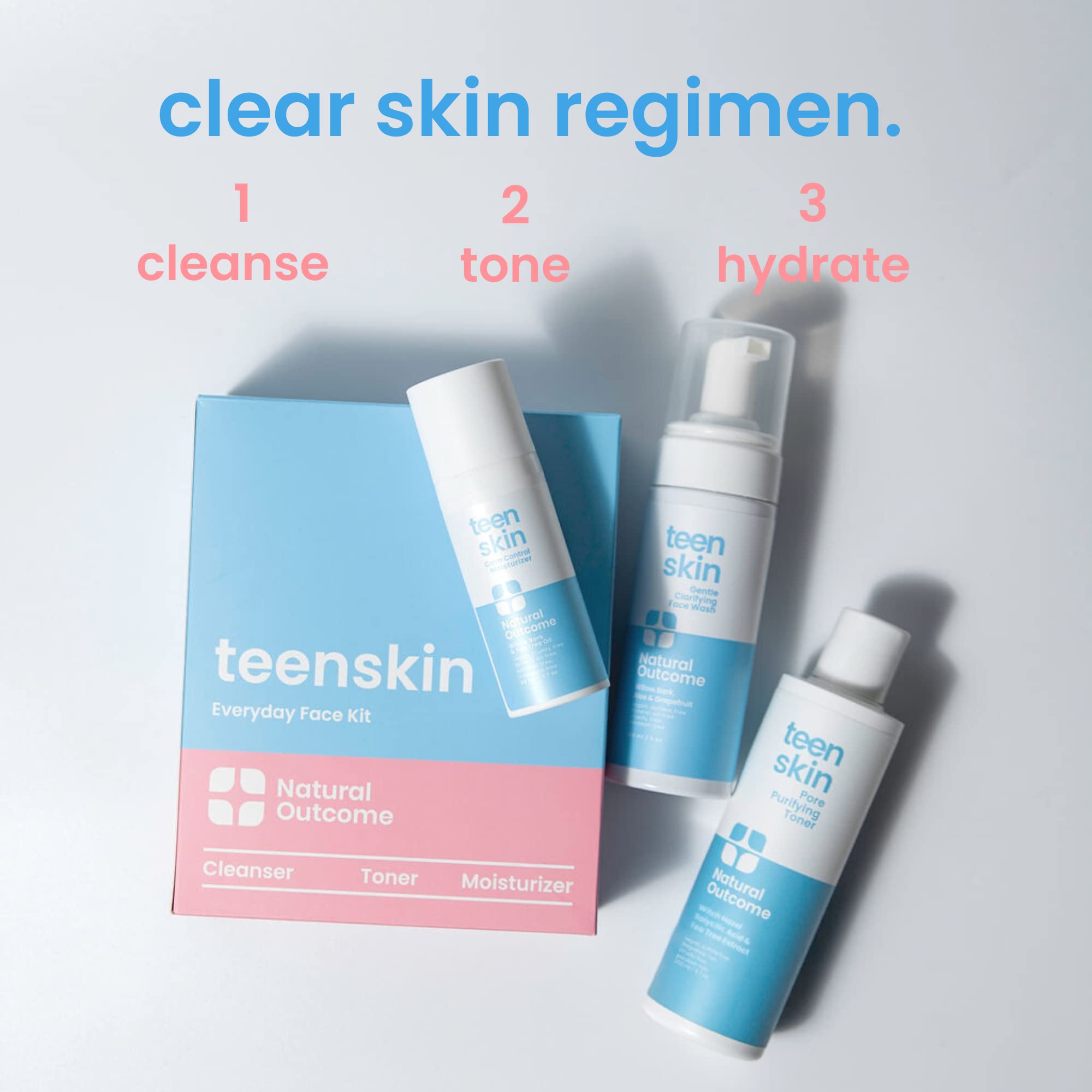 Natural Outcome Teen Skin foam cleanser close-up for teen acne-prone skin