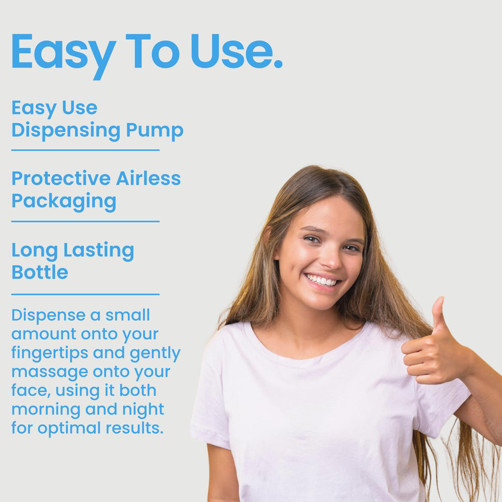 Natural Outcome Teen Skin Moisturizer on an oil-free face for all-day comfort.