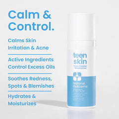 Natural Outcome Teen Skin Moisturizer texture close-up showing lightweight matte finish.