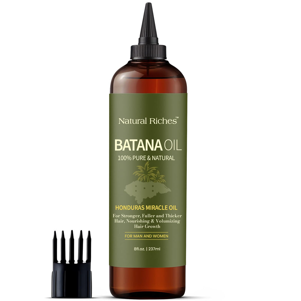 Natural Riches Batana Oil texture close-up hints premium unrefined nourishment.