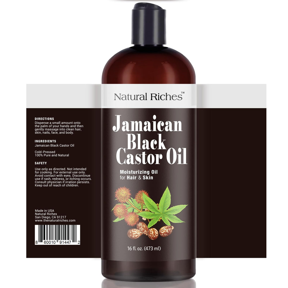 Natural Riches Jamaican Black Castor Oil on skin for nighttime moisture ritual.