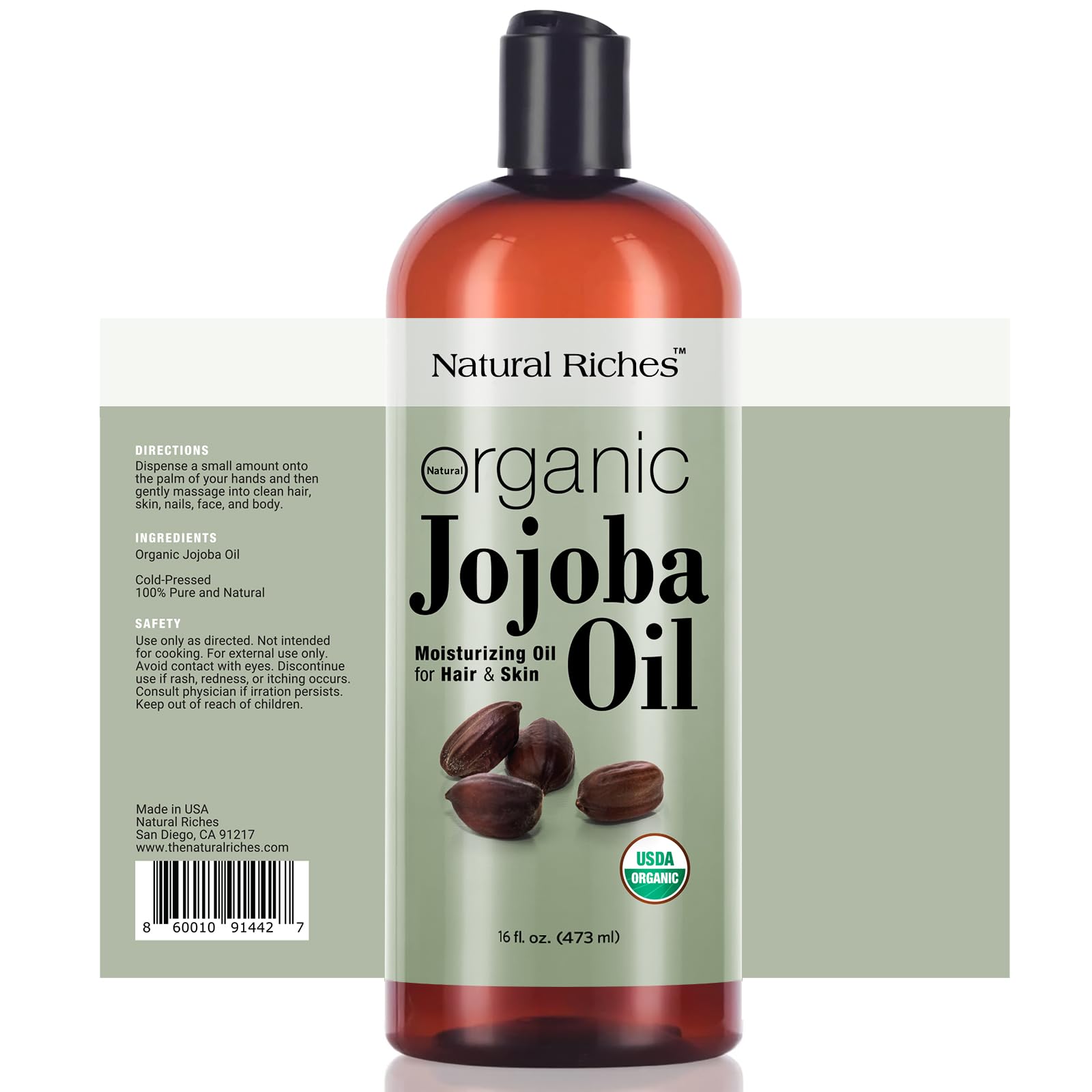 Natural Riches Jojoba Oil texture close up highlights lightweight moisturizing feel