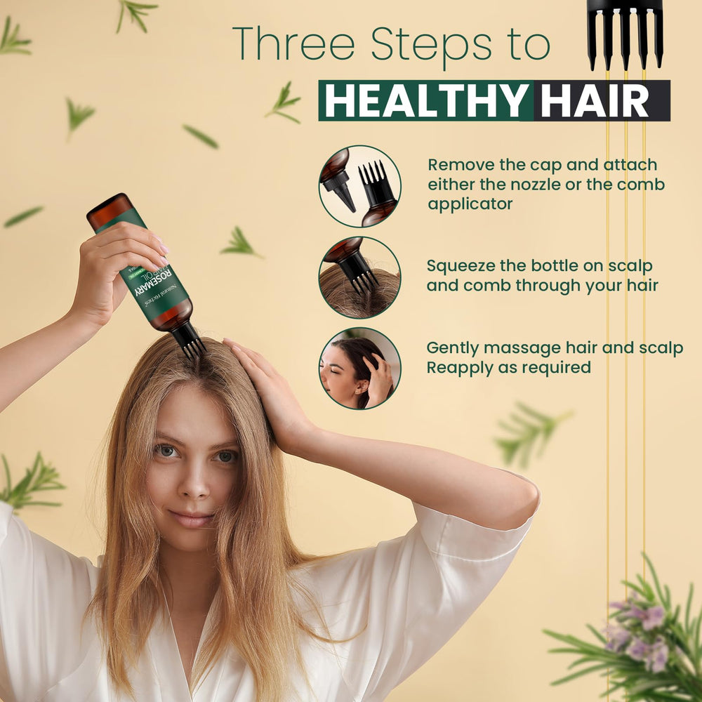 Natural Riches Rosemary Oil deep hydration demonstrates non-greasy moisture for healthier-looking hair.