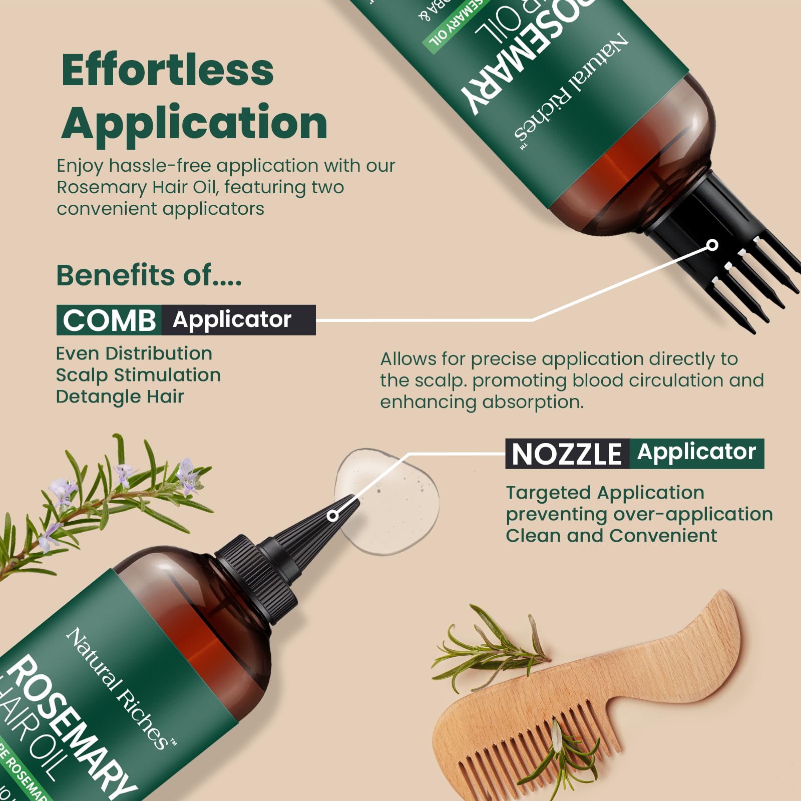 Natural Riches Rosemary Oil made-in-usa label emphasizes quality and domestic production.