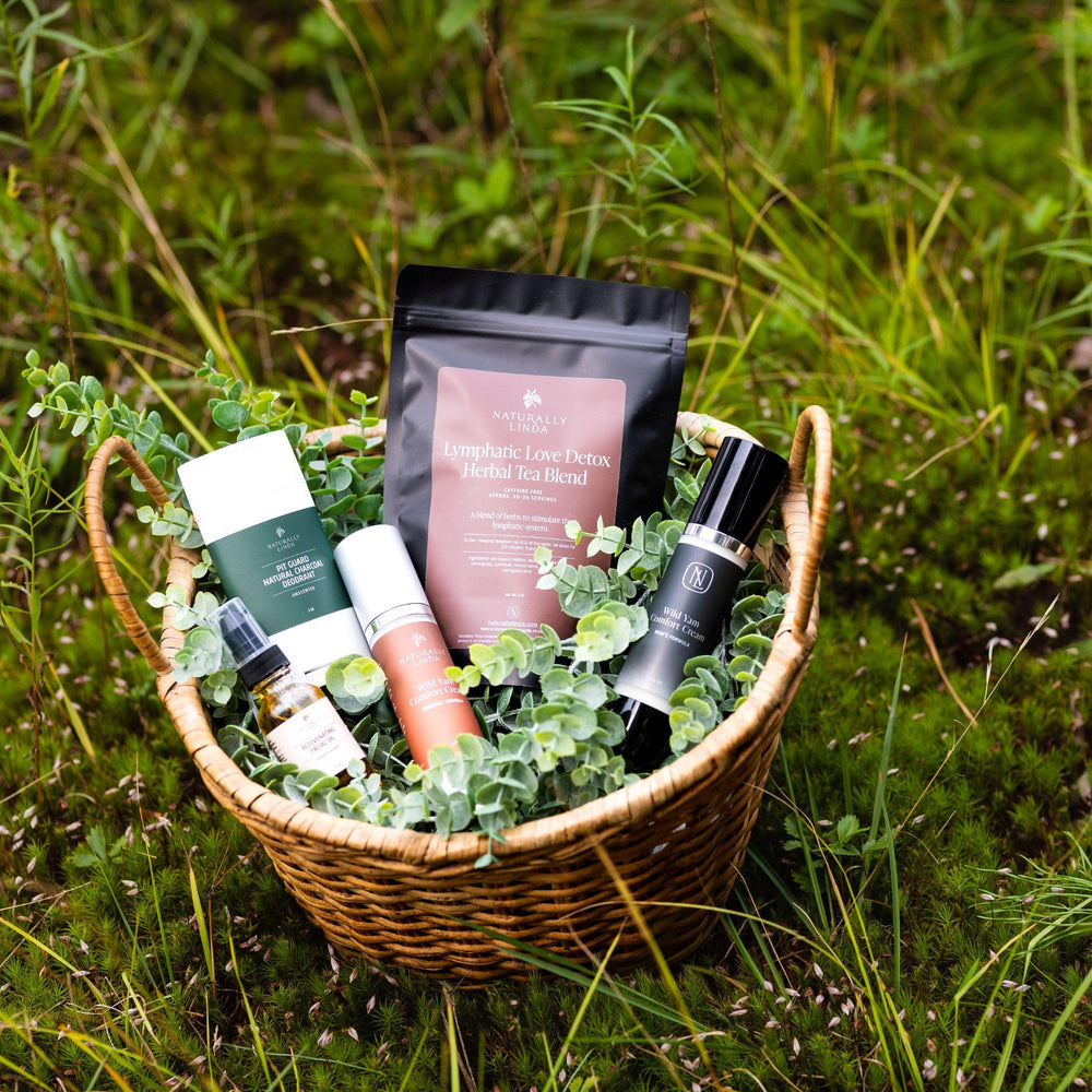NATURALLY LINDA Wild Yam Cream on bathroom shelf ready for use.