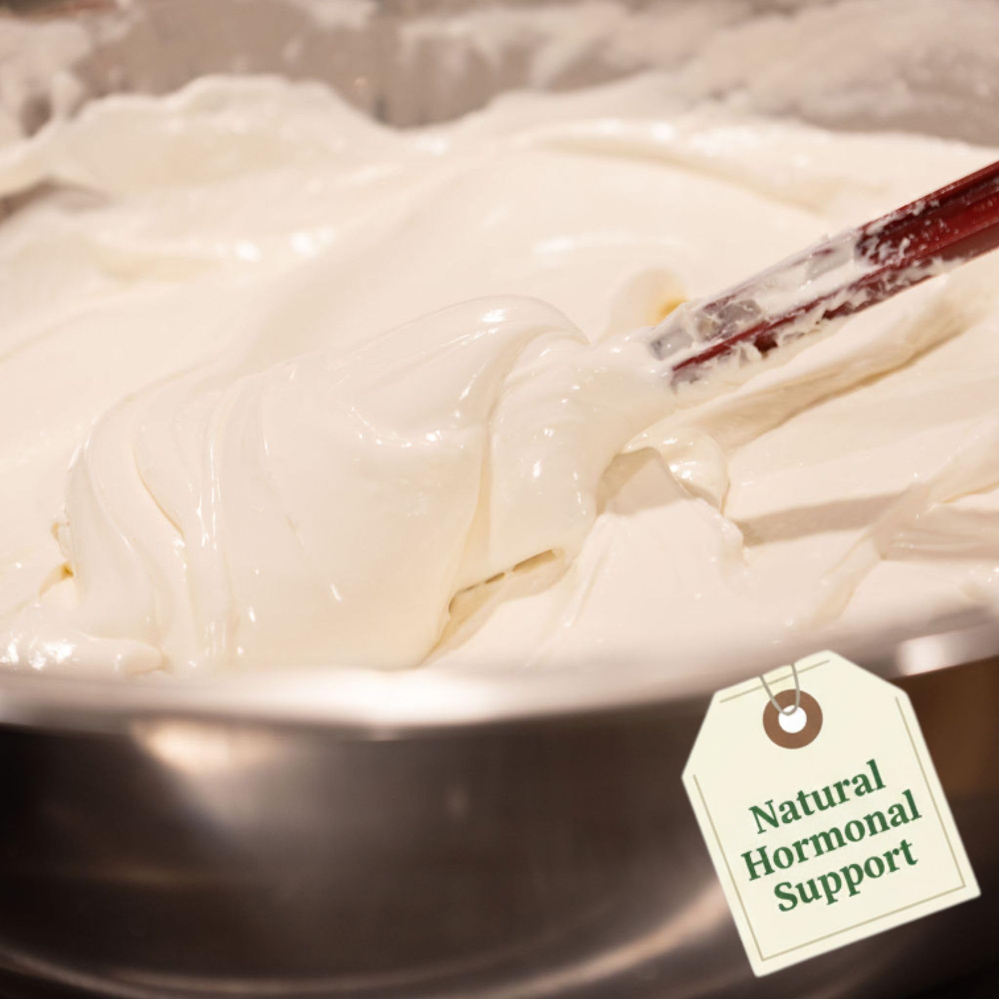 NATURALLY LINDA Wild Yam Cream being absorbed with non-greasy finish.
