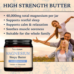 NaturallyMum Magnesium Butter texture closeup, rich vegan cream for easy application