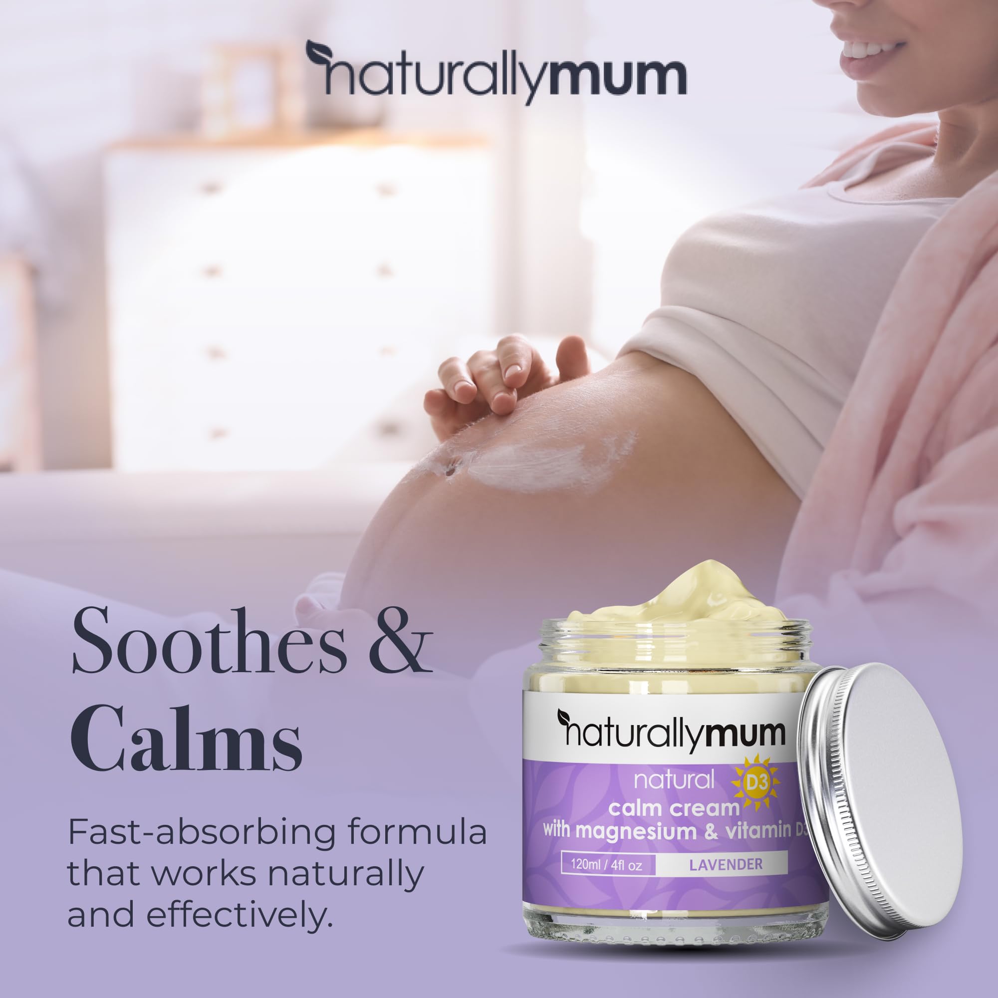 NaturallyMum magnesium cream ingredient cocoa butter for a silky finish