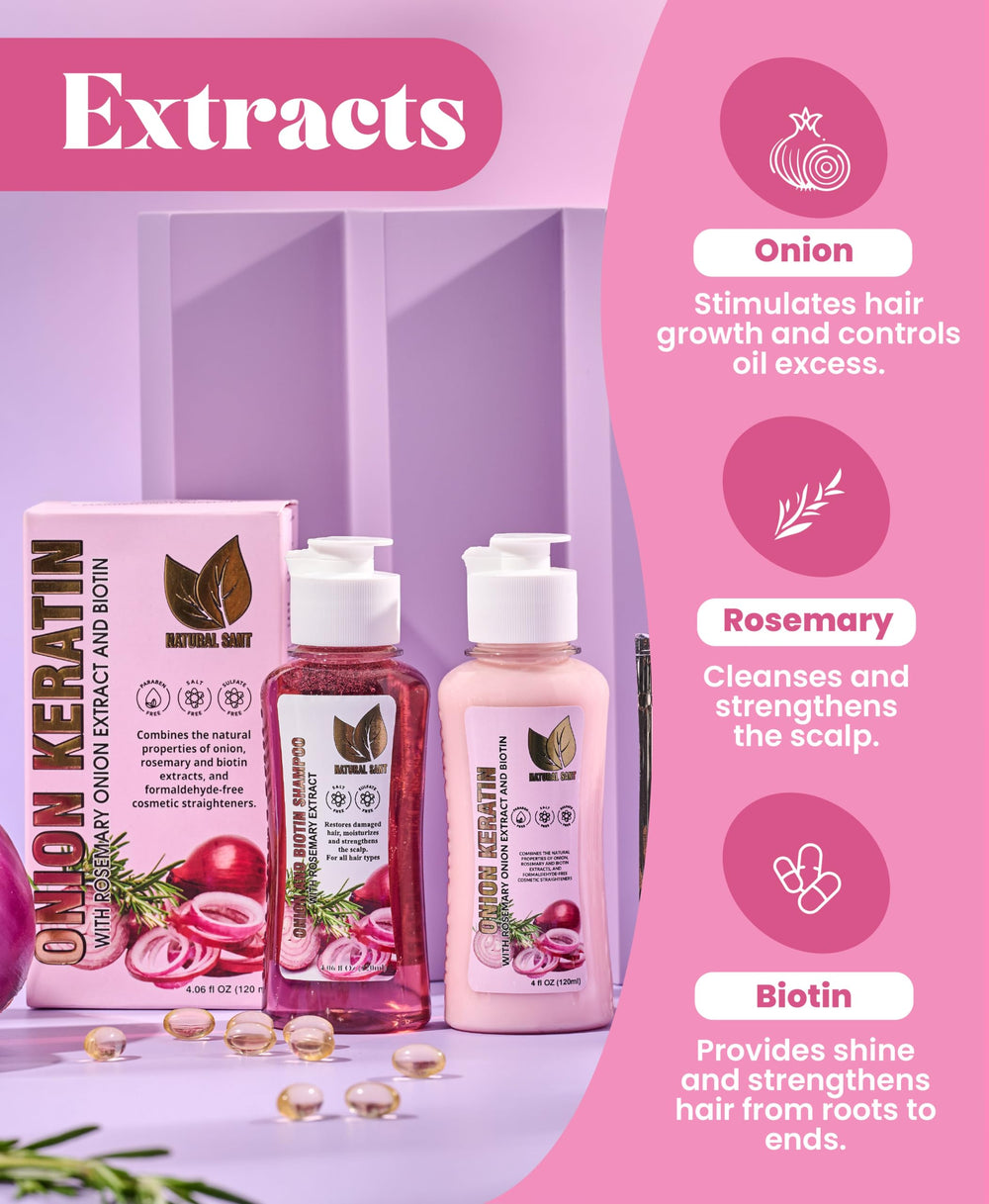 Natural Sant frizz-control and heat protection features for durable styles.