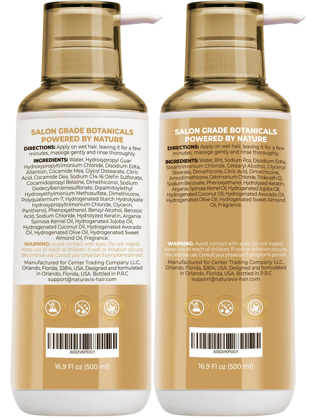 NATURAVIS packaging visuals show zero sulfates and paraben-free commitment.
