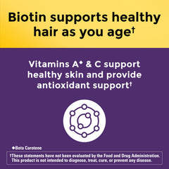 Nature Made ingredients label detail showing Lustriva, biotin and vitamins