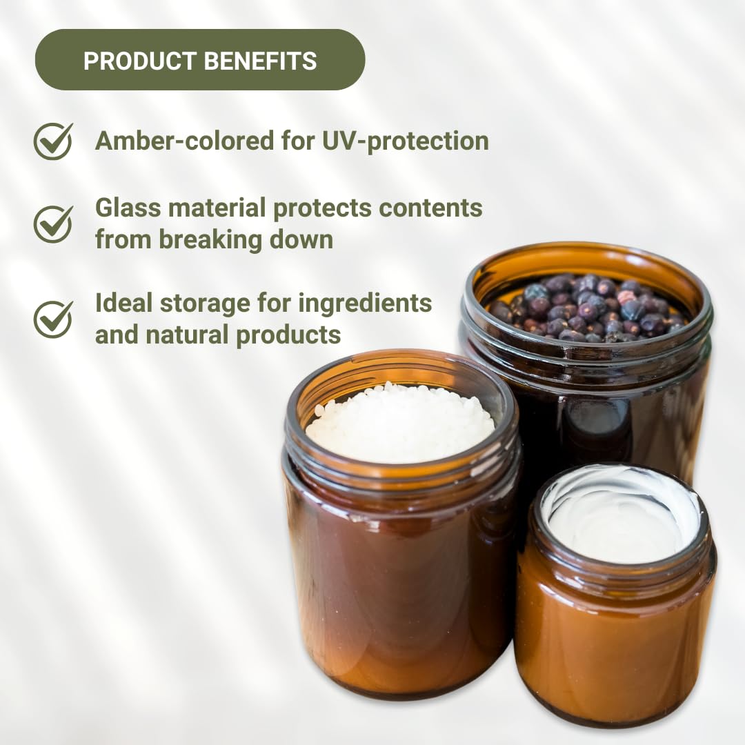 Nature Packaged amber glass detail shot highlighting UV protection for product longevity.