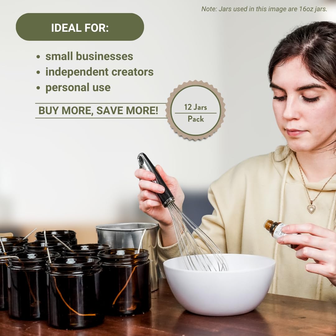 Nature Packaged small candle display shows versatile jar for decor or cosmetics.