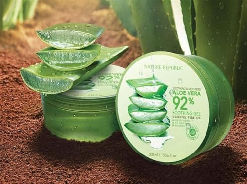 Nature Republic Aloe Vera 92% Gel applied on arm for hydration