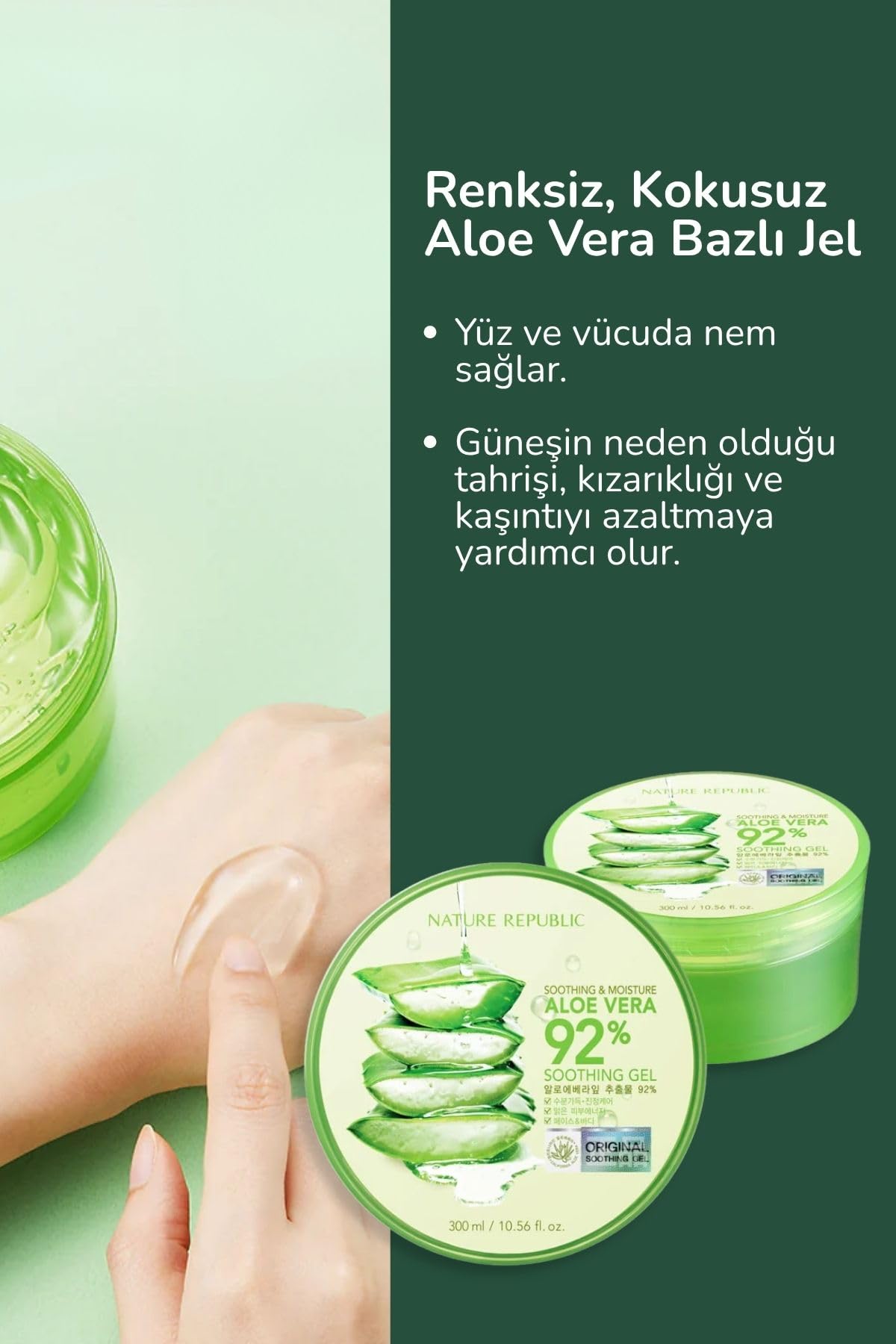 Nature Republic Aloe Vera 92% Gel ingredients highlight natural aloe