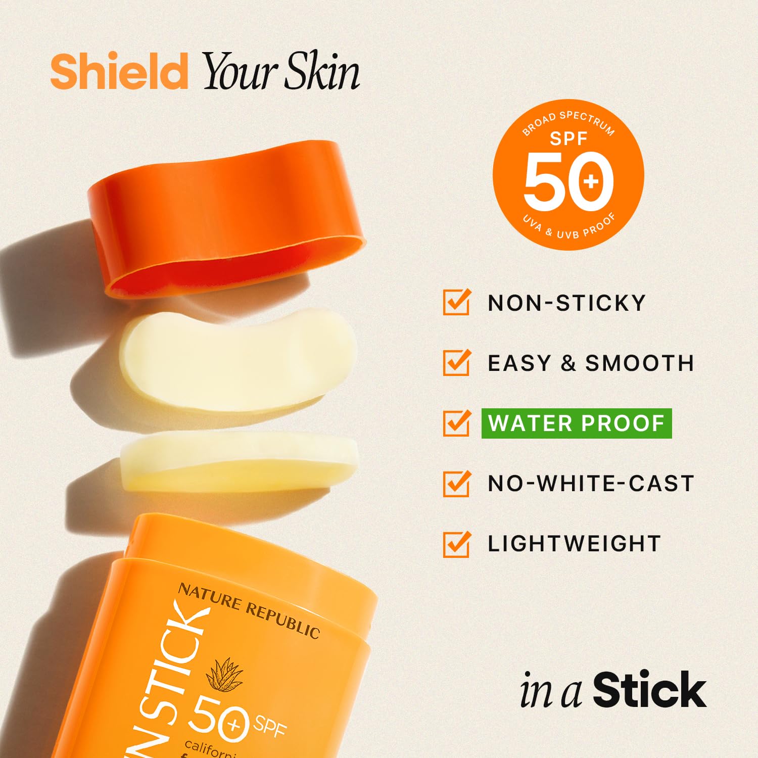 Nature Republic California Aloe Sun Stick travel-size design fits in any bag