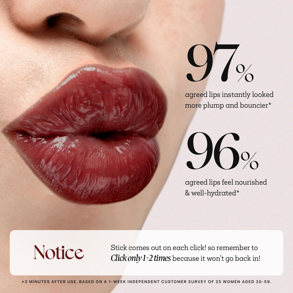 Glossy finish on lips from Nature Republic Honey Melting lip product