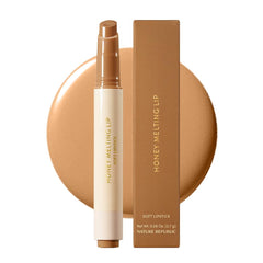 Nature Republic Honey Melting Lip chai-milk-tea swatch with glassy glow