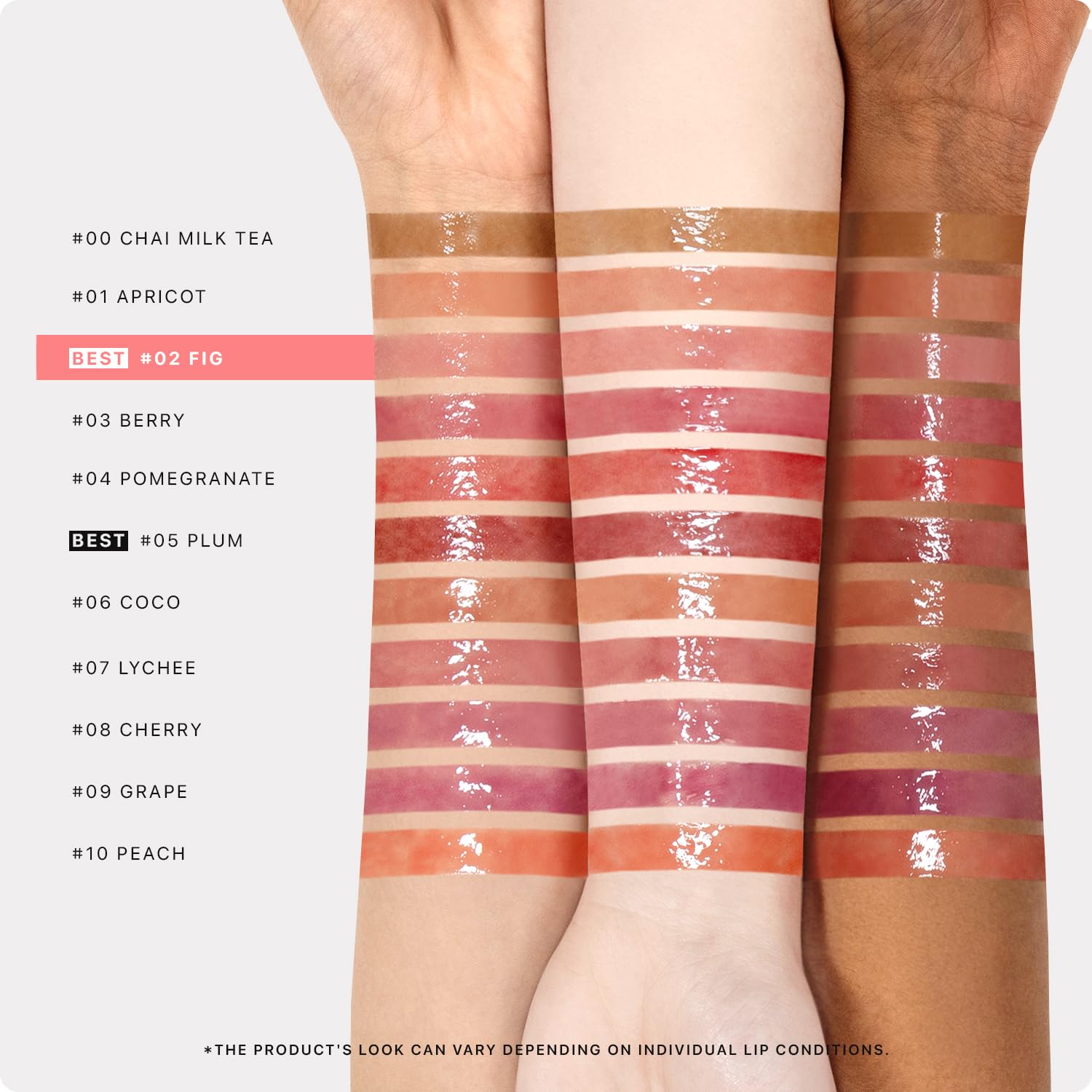 Nature Republic Honey Melting Lip 02 FIG glow shot shows hydrated lips
