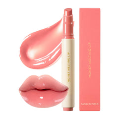 Nature Republic Honey Melting Lip 02 FIG packaging with hydrating lip care ritual