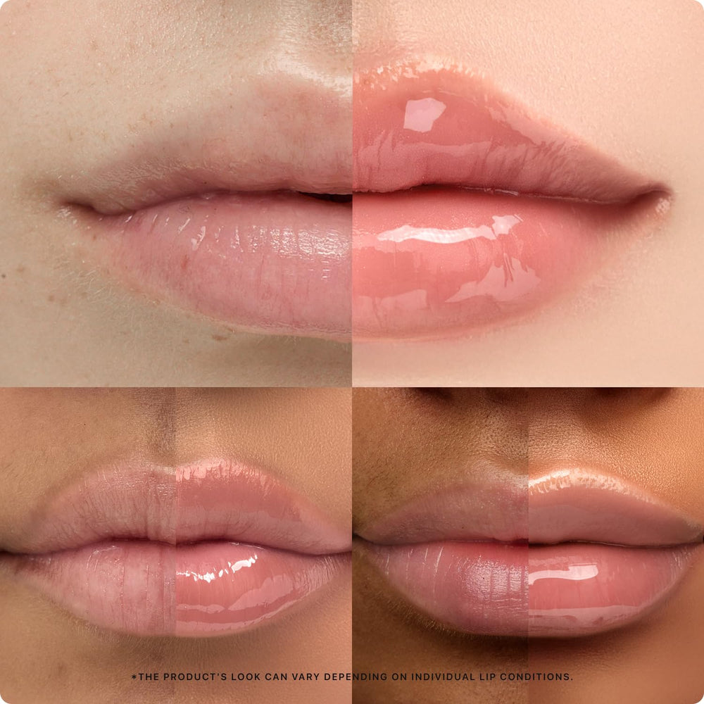 Nature Republic Honey Melting Lip 02 FIG swatch on lips shows color payoff and shine