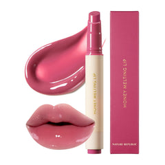 Nature Republic Honey Melting Lip 08 Dark Cherry Choux close-up shows glossy, hydrating texture.