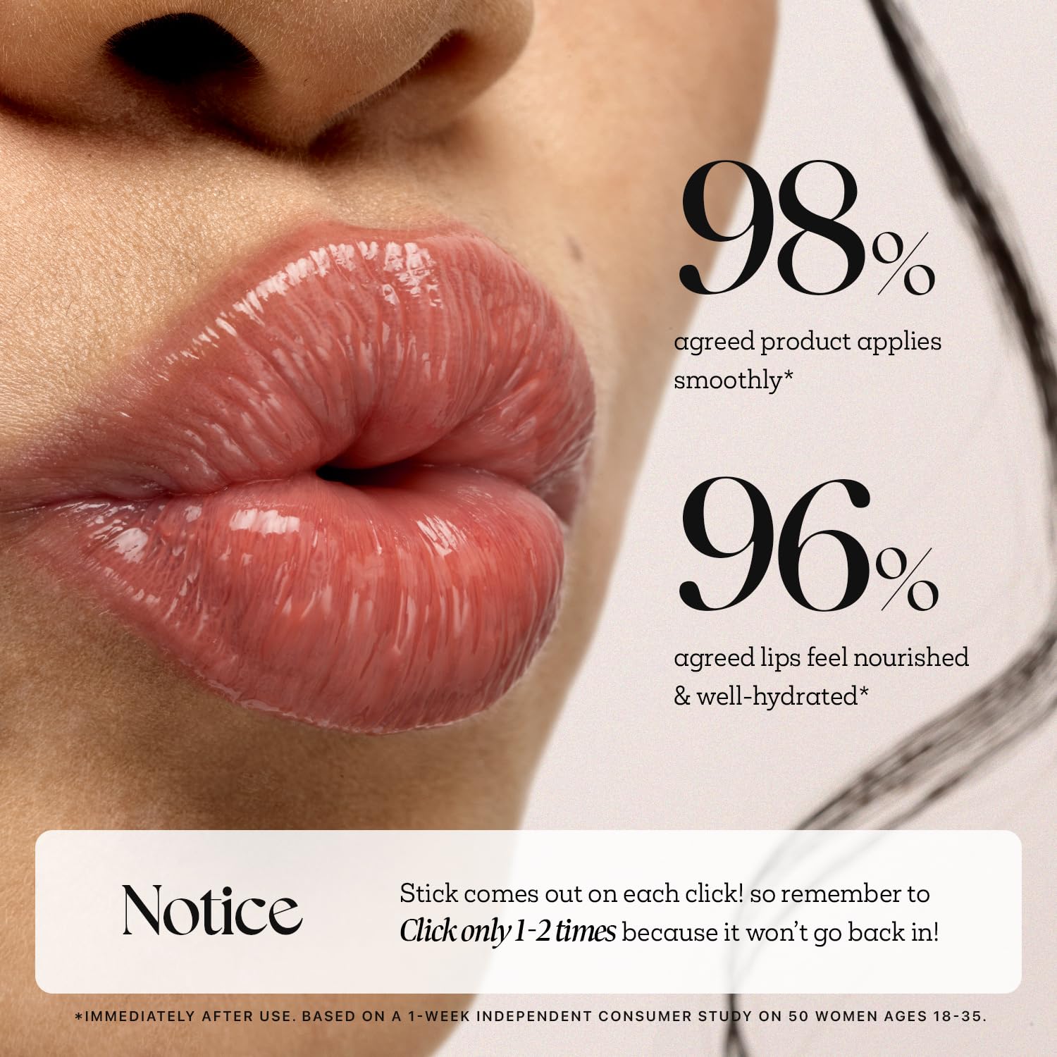 Nature Republic Honey Melting Lip gloss-balm-hybrid close-up highlights a nourishing, plump-looking sheen.