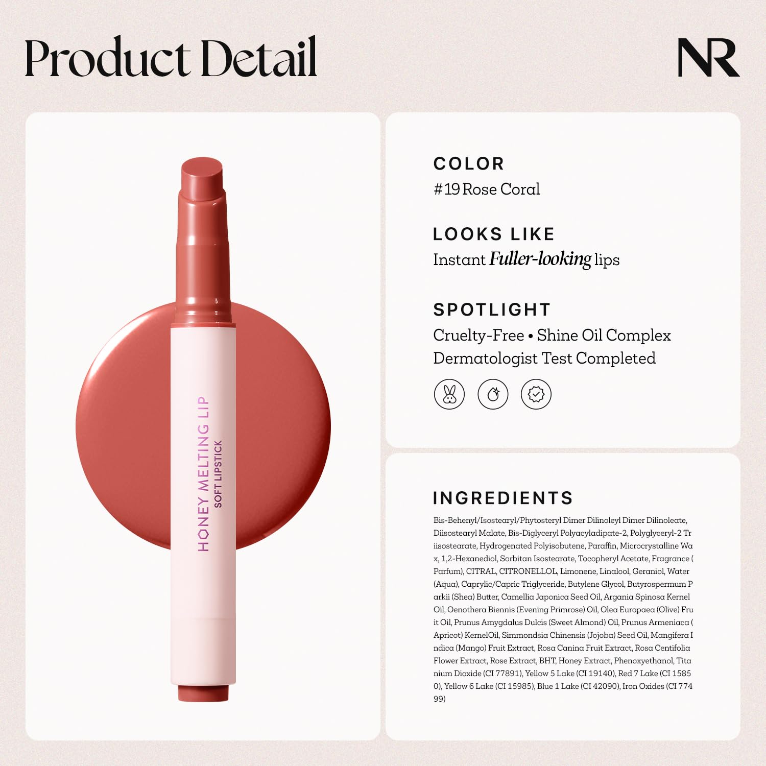 Nature Republic Honey Melting Lip packaging shot communicates gift-ready appeal.