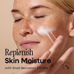 Nature Republic Snail Mucin Cream packaging highlight sustainable no-harm formulation