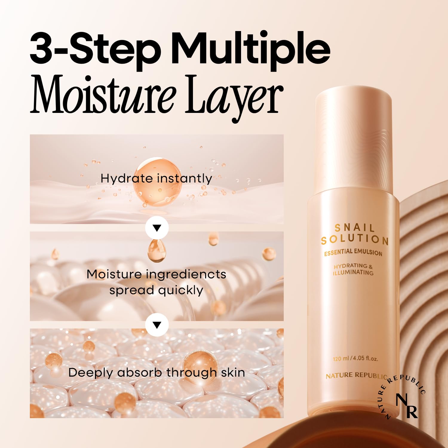 Nature Republic Snail Mucin Emulsion glow finish suggests luminous, non-sticky hydration