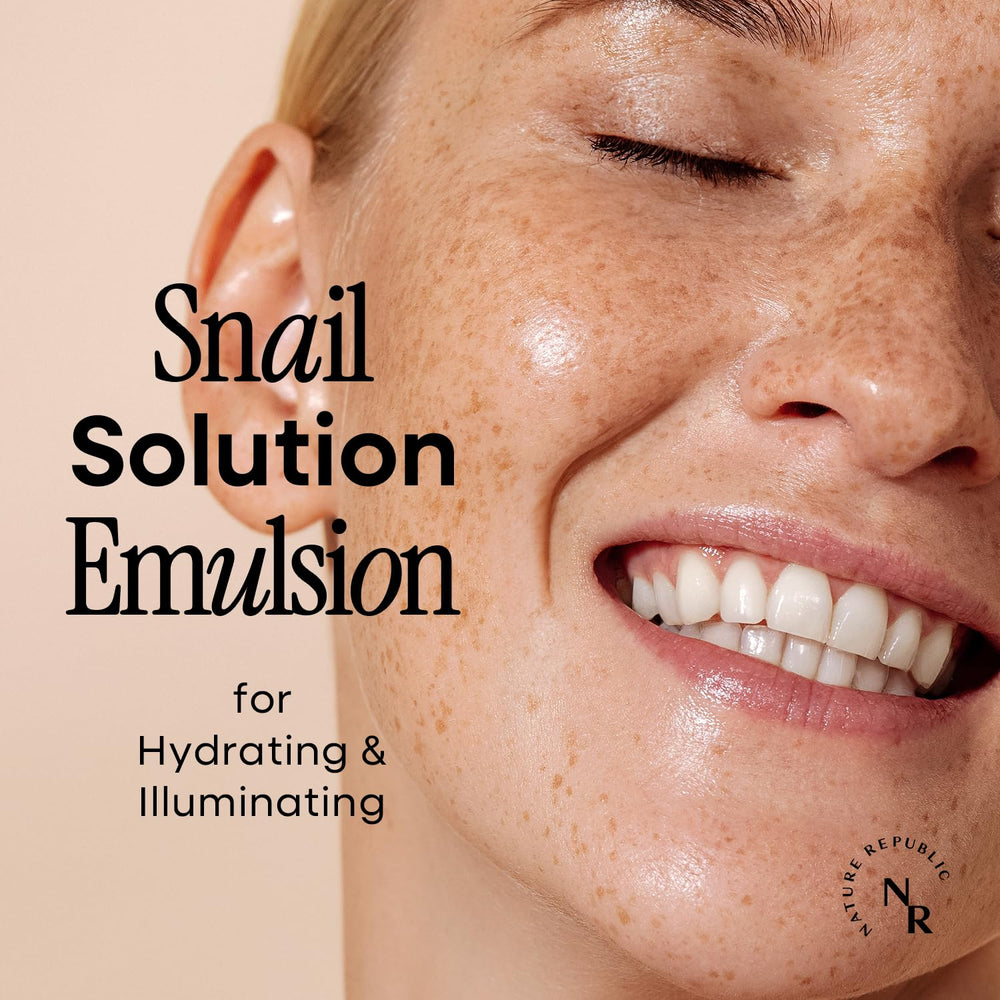 Nature Republic Snail Mucin Emulsion texture swirl highlights silky, quick-absorbing moisture