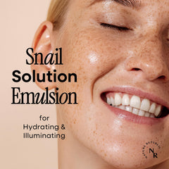 Nature Republic Snail Mucin Emulsion texture swirl highlights silky, quick-absorbing moisture