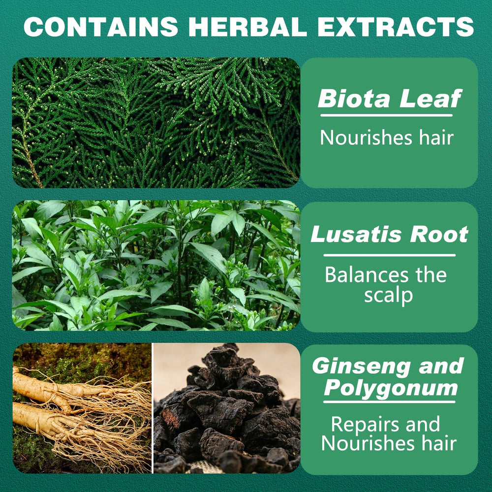 Nature Seven Usman Grass and Ginseng infusion for hair vitality.