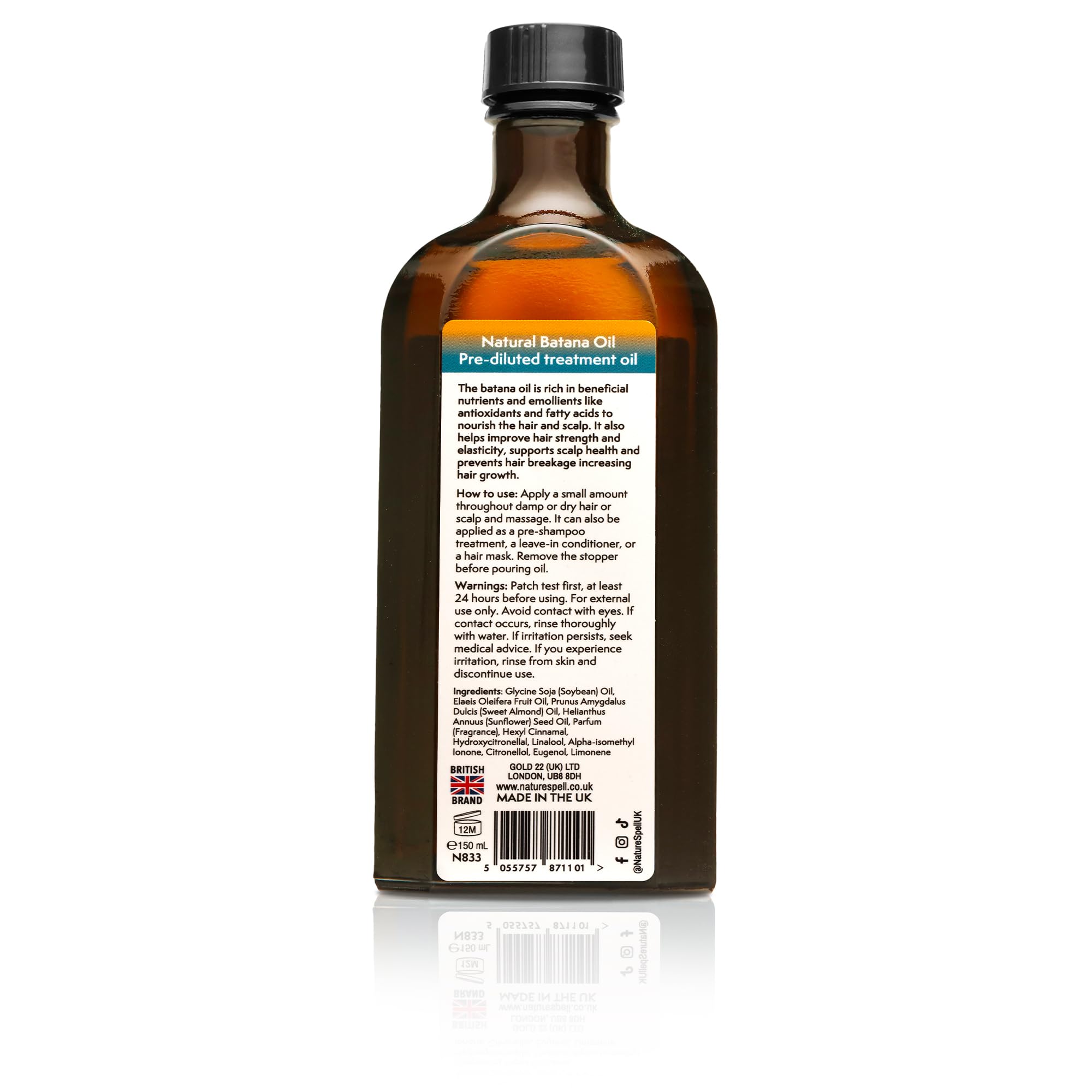 Nature Spell Batana Oil made in the UK with careful sourcing.
