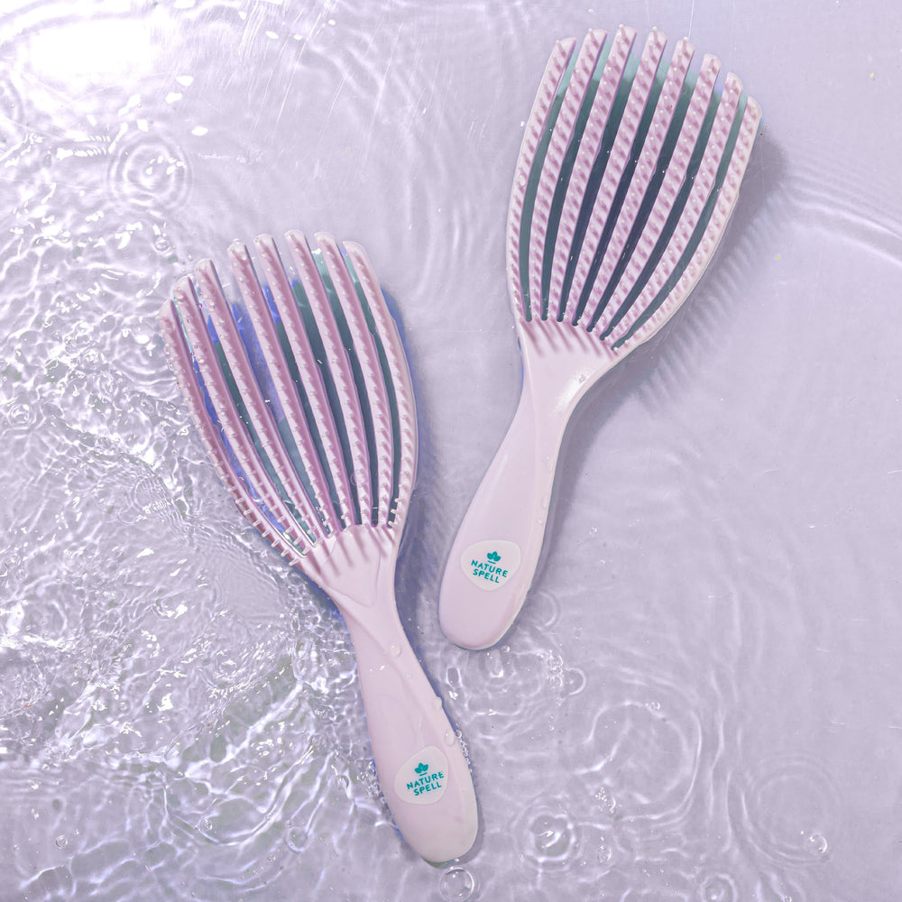 Nature Spell FlexiFlow brush uses advanced flex technology for comfortable detangling